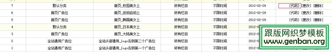点击查看大图 dede织梦如何添加广告位