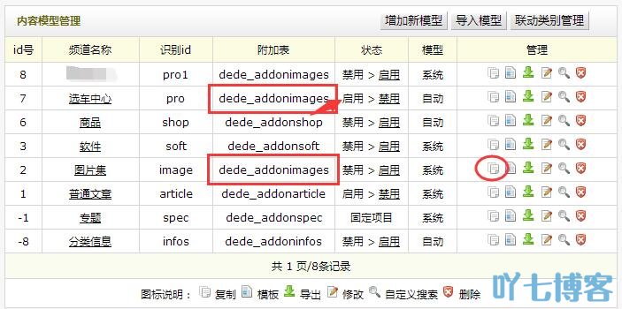 dedecms增加复制内容模型系统模型