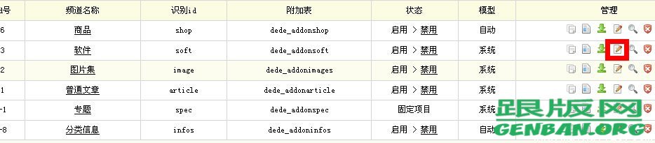 选择模型修改