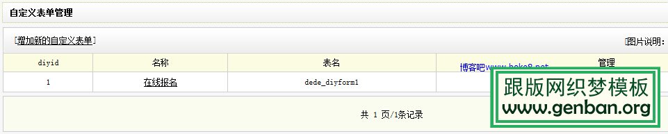 制作织梦dedecms自定义表单