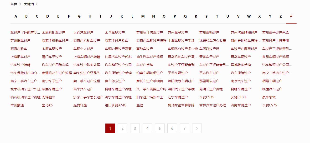 织梦TAG标签按首字母归类