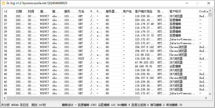 做啦iis日志分析工具