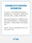 迅雷宣布捐赠 500 万元紧急驰援河南